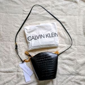 Calvin Klein Statement Series Lock Bucket Bag